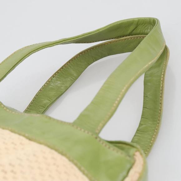 CHANEL Hand Bag Cotton Beige CC Auth 102761 - Picture 8 of 16